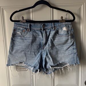 American Eagle Distressed Relaxed Denim Shorts